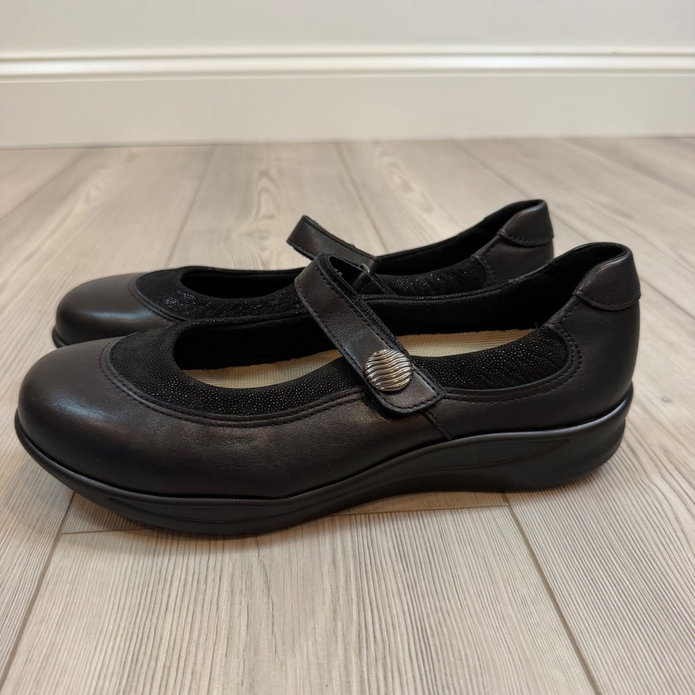 NEW SAS 9 N NarrowStep Out Mary Jane Black Leather Comfort Shoes